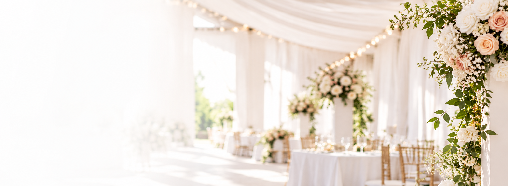 OMR A2Z Luxury White Theme Wedding Reception Hall
